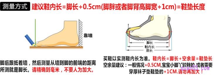 如何测量宝宝的脚长