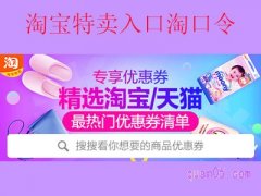 淘宝特卖入口淘口令