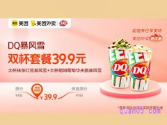 美团外卖超值券包 DQ双杯套餐39.9元