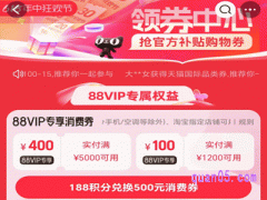 88vip2024年618有几次大额券