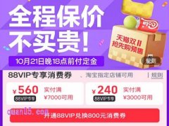 2024年88vip双十一优惠券有几轮