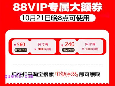 2024年淘宝双十一88vip消费券规则